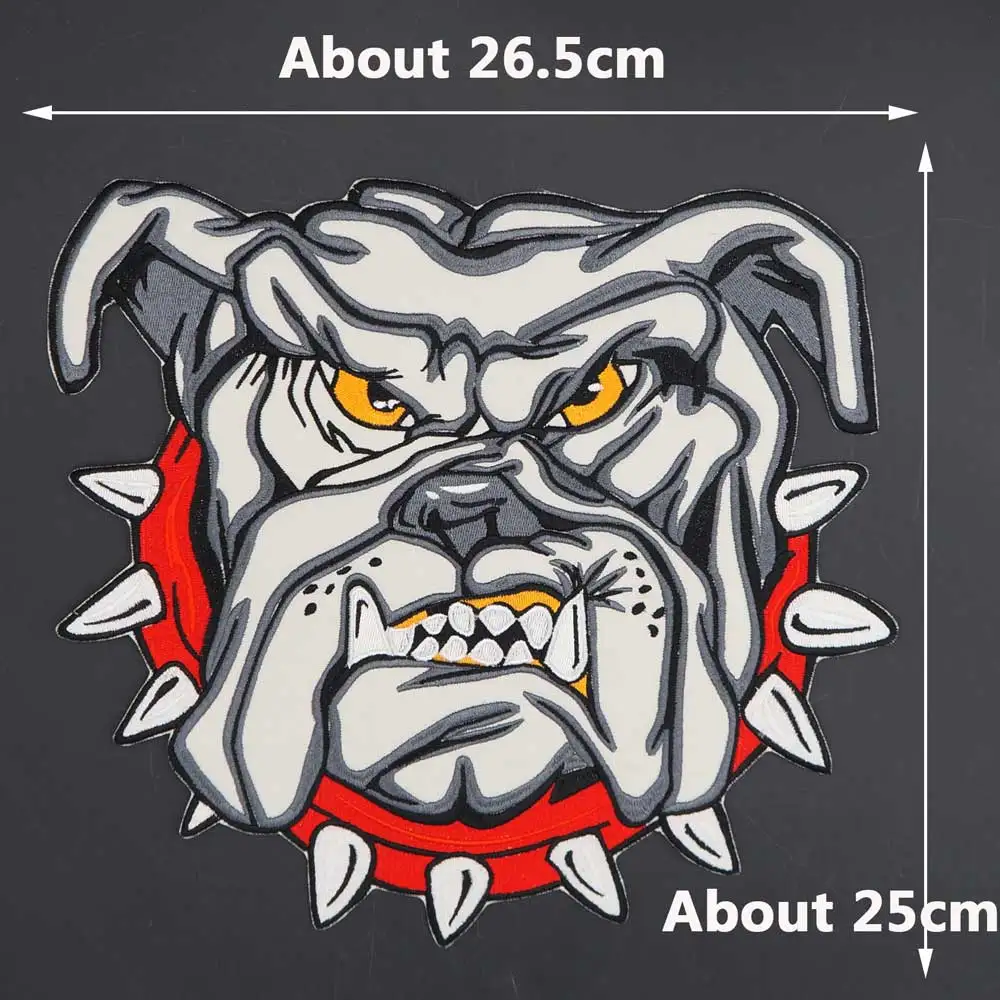 Parche bordado Bulldog punk estilo táctico MOLLE para ropa militar - imagen 4