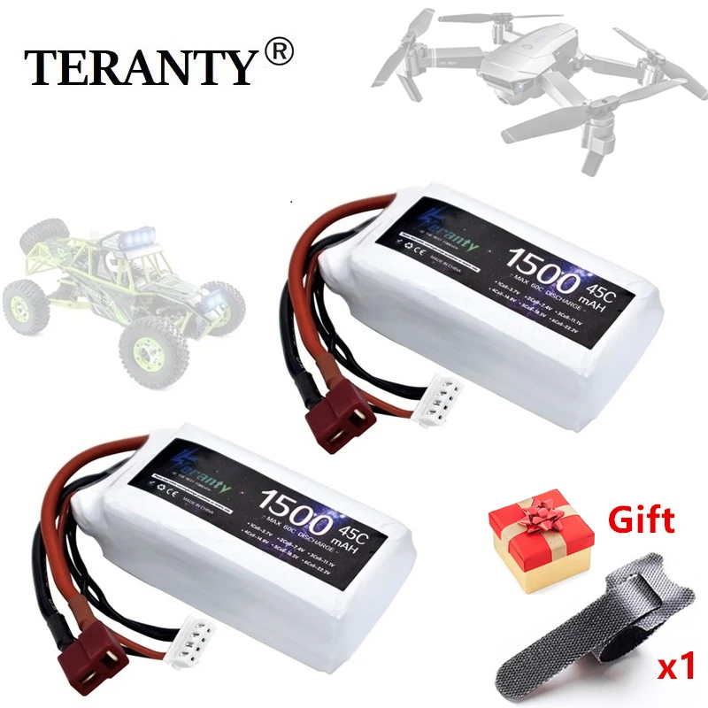 Batería LiPo TERANTY 3S 11.1V 1500mAh 45C para Dron RC