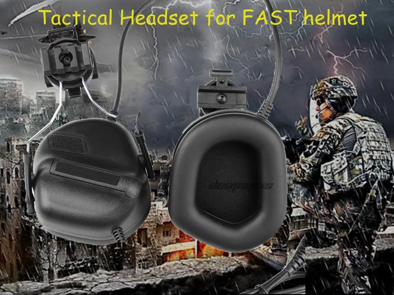 Auriculares tácticos Airsoft con micrófono extraíble