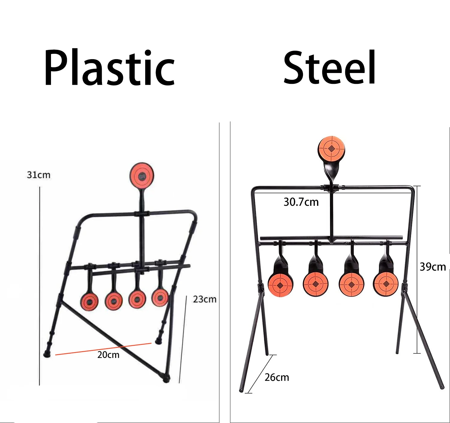 Objetivo de tiro de plástico con reinicio automático