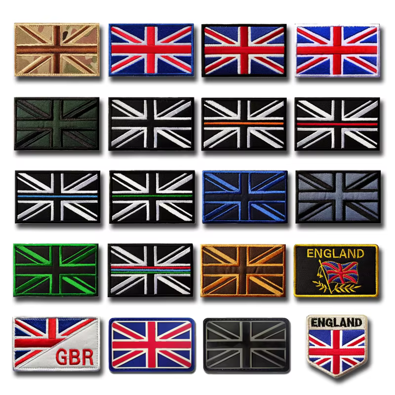 Parche bordado de bandera del Reino Unido
