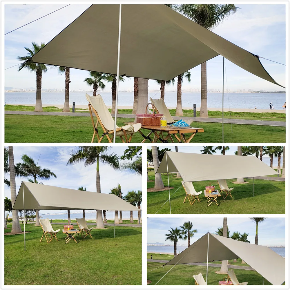 Lona impermeable ultraligera para acampar - refugio solar, toldo vela - imagen 4
