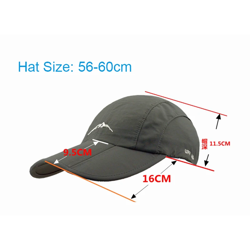 Gorra de secado rápido aire libre impermeable transpirable plegable - imagen 3