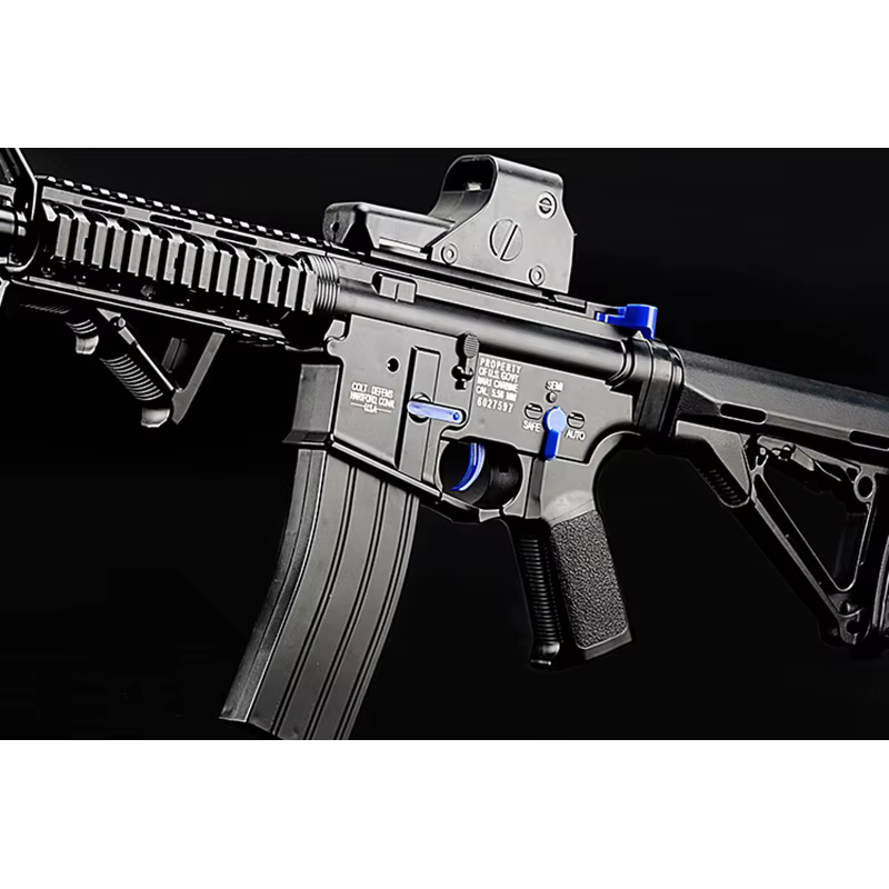 Pegatina metal táctica M4/M4A1 – Airsoft plata y oro - imagen 3