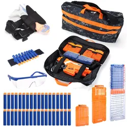Kit táctico Nerf balas suaves con cargadores y bolsa de muñeca