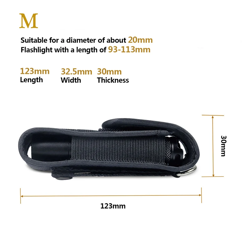 Bolsa táctica MOLLE para linterna LED - funda outdoor resistente - imagen 5