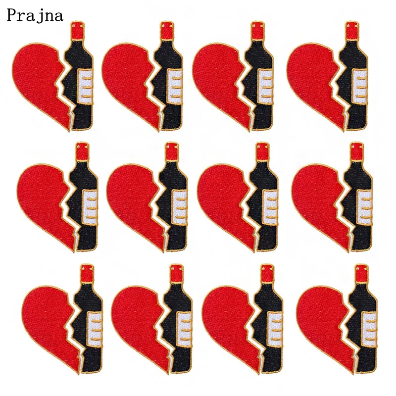 Parche bordado termoadhesivo corazón roto para ropa - imagen 4