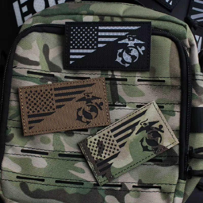 Parches tácticos Multicam IR – Insignias reflectantes nailon militar - imagen 4