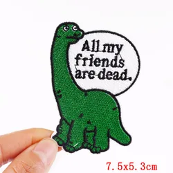 Parche termoadhesivo bordado dinosaurio infantil para ropa planchado