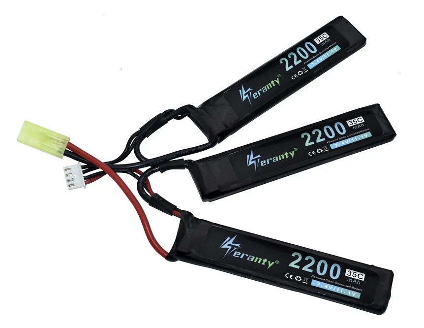 Batería Lipo 11.1V 2200mAh 35C para pistola airsoft mini - imagen 2