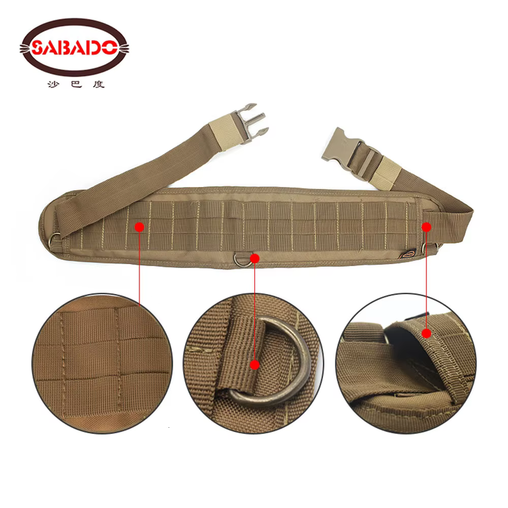 Cinturón MOLLE de combate – Nylon táctico para Airsoft y caza