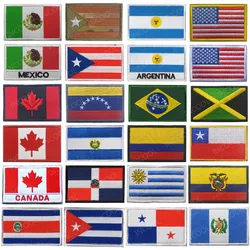 Parches bordados países de Iberoamérica – Pack táctico
