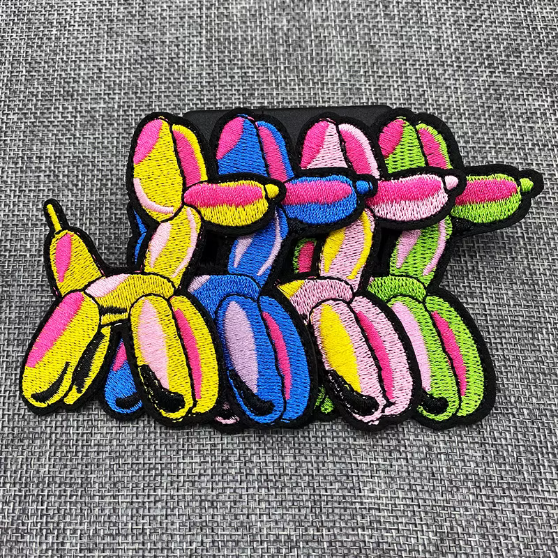 Parche bordado termoadhesivo perro globos – Infantil para ropa