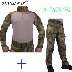 Uniforme combate BDU verde woodland con coderas y rodilleras