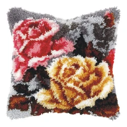 Kit bordado almohada con motivos vegetales y animales hazlo tú mismo