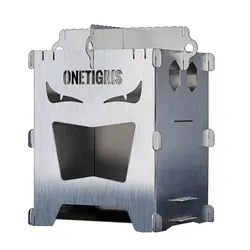 OneTigris estufa de leña portátil cuboide para acampada