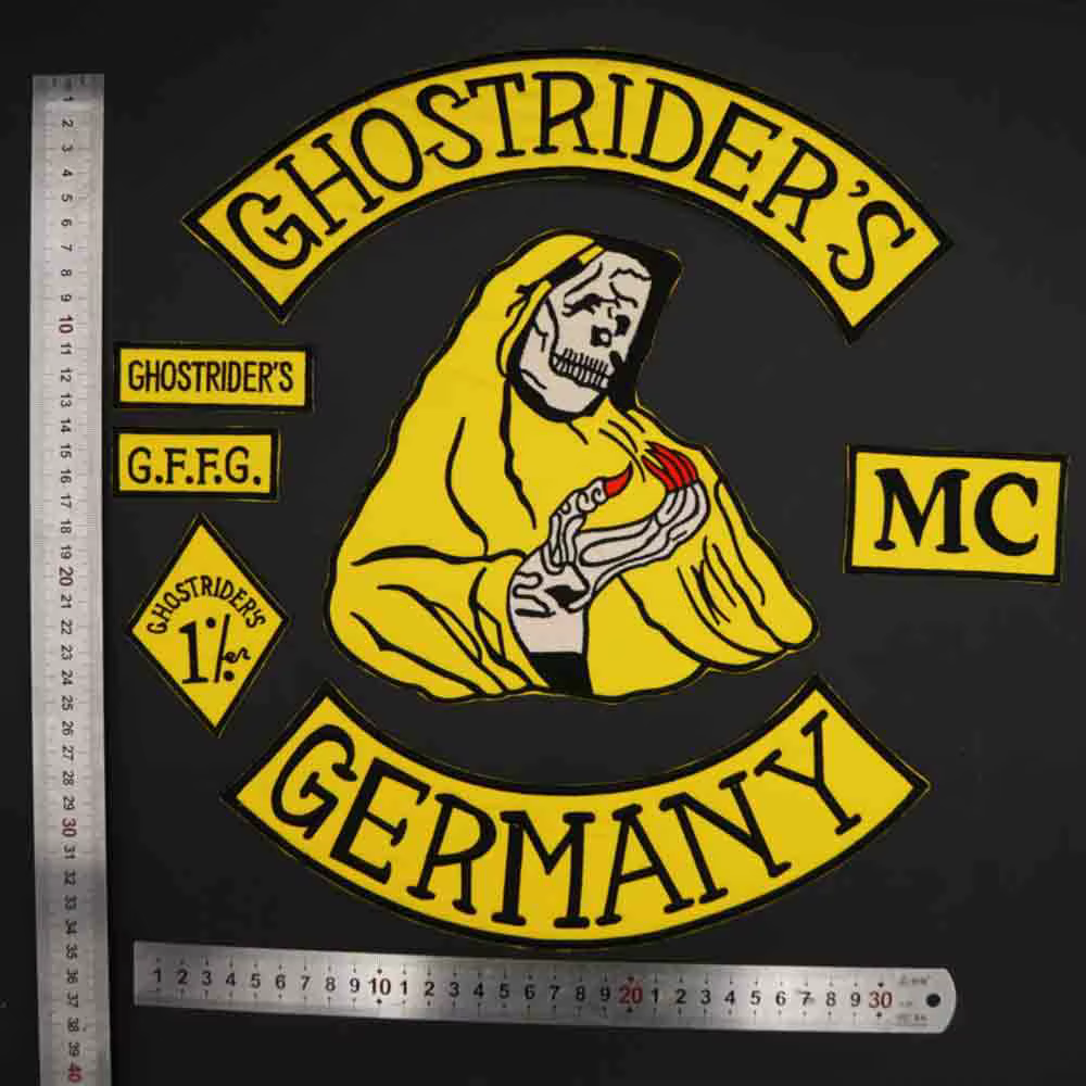 GHOSTRIDER Parche bordado motociclista respaldo hierro – Alemania - imagen 5