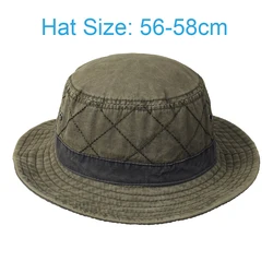 Gorro de pesca algodón lavado con ala ancha, protección solar