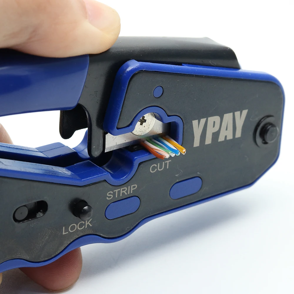 YPAY Crimpadora RJ45 Cat5 Cat6 con pelacables - imagen 3