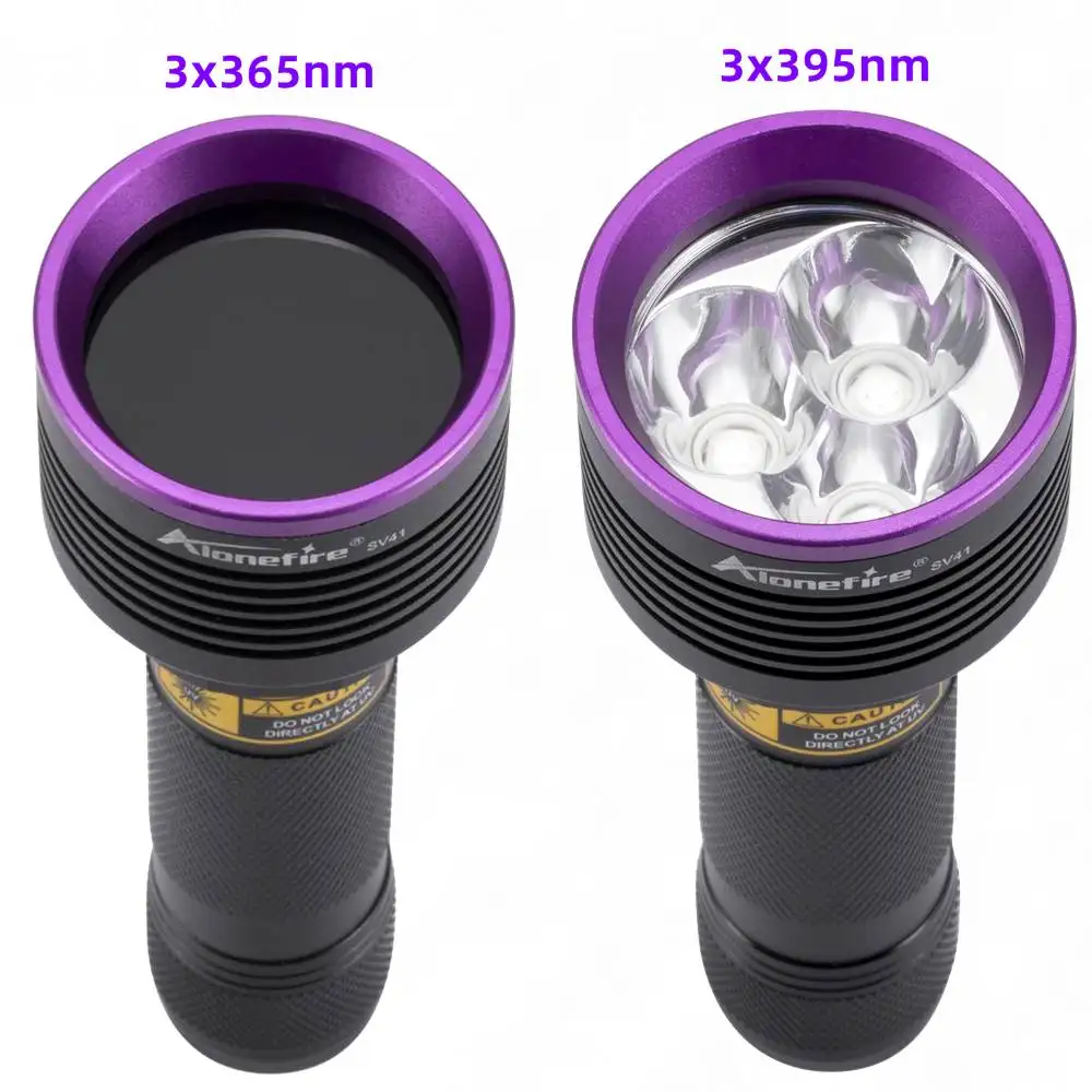 Linterna UV LED 365 nm ultravioleta para detección de tinta invisible - imagen 3