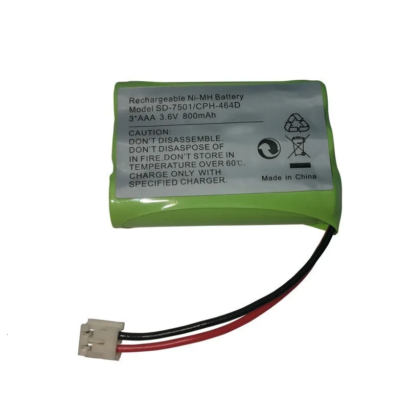 Batería recargable NiMH 800mAh 3.6V vista frontal