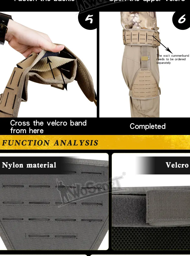 Plataforma en diferentes acabados tácticos