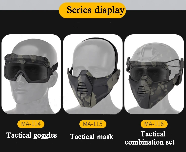 Máscaraen uso durante partida de airsoft
