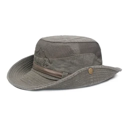 Sombrero boonie transpirable de malla, ala ancha para senderismo