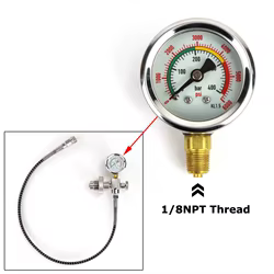 Manómetro presión luminoso antivibraciones 400Bar/6000PSI rosca 1/8NPT