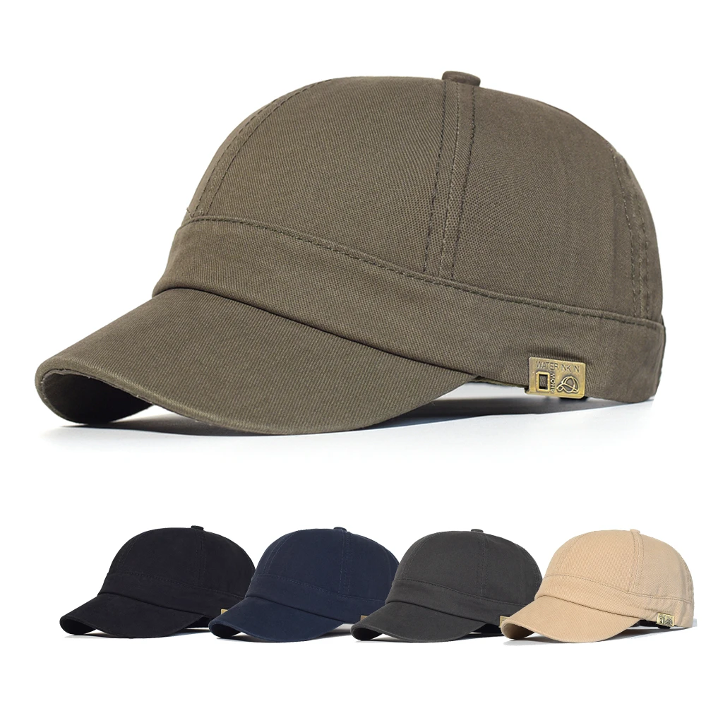 Gorra de béisbol vintage ala corta algodón perfil bajo ajustable - imagen 3