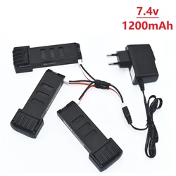 Batería Lipo 7,4V 1200mAh con cargador 3 en 1 para drone E511S