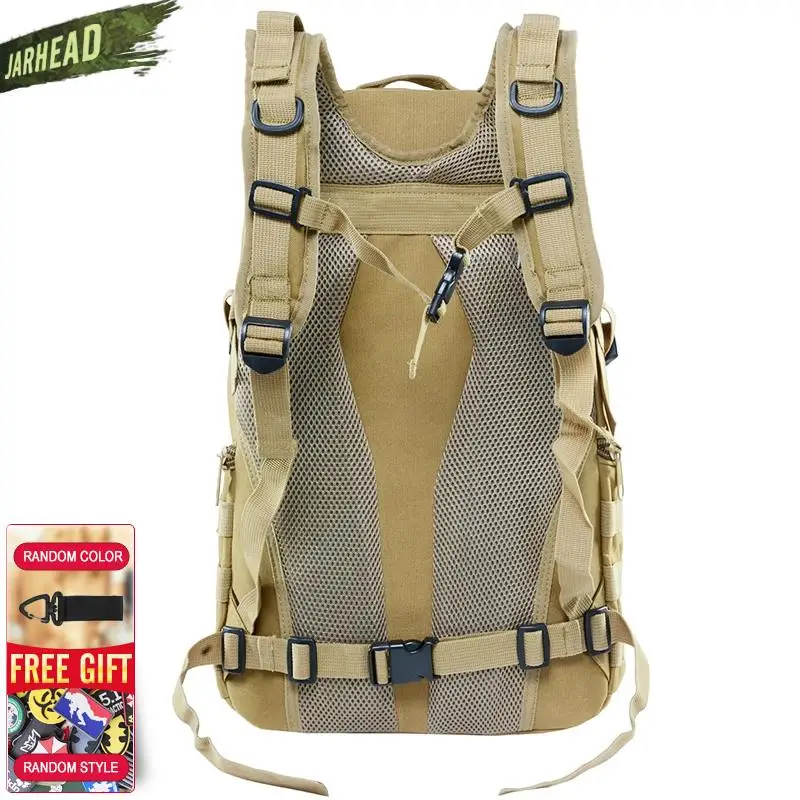 Mochila táctica MOLLE camuflada impermeable para aire libre y trekking