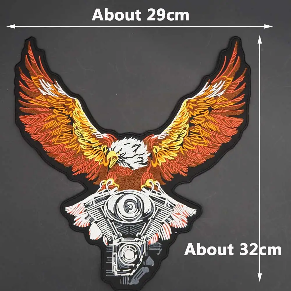Parche táctico águila bordado grande para planchar - imagen 4