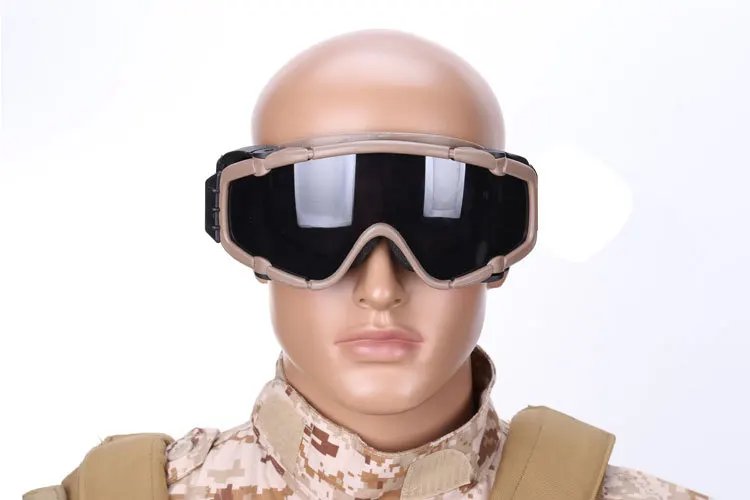 Gafas tácticas FMA SI-Ballistic con ventilador antivaho en color negro