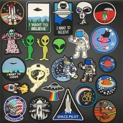 Parche bordado táctico OVNI Rocket Alien – planchar o coser