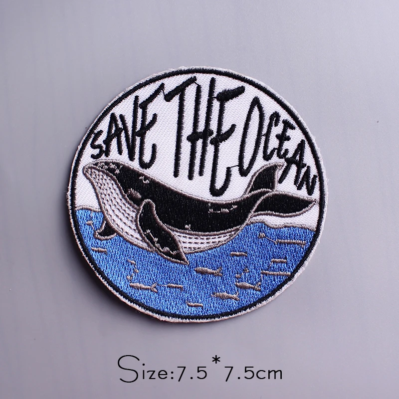 Parche bordado Walvis Wave para ropa - diseño de dibujos animados - imagen 2
