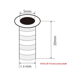 Insertos aluminio eje flecha – Carbono/vidrio 6,2-7,6mm