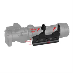 Adaptador táctico de aluminio 6063 para visor y punto rojo de caza