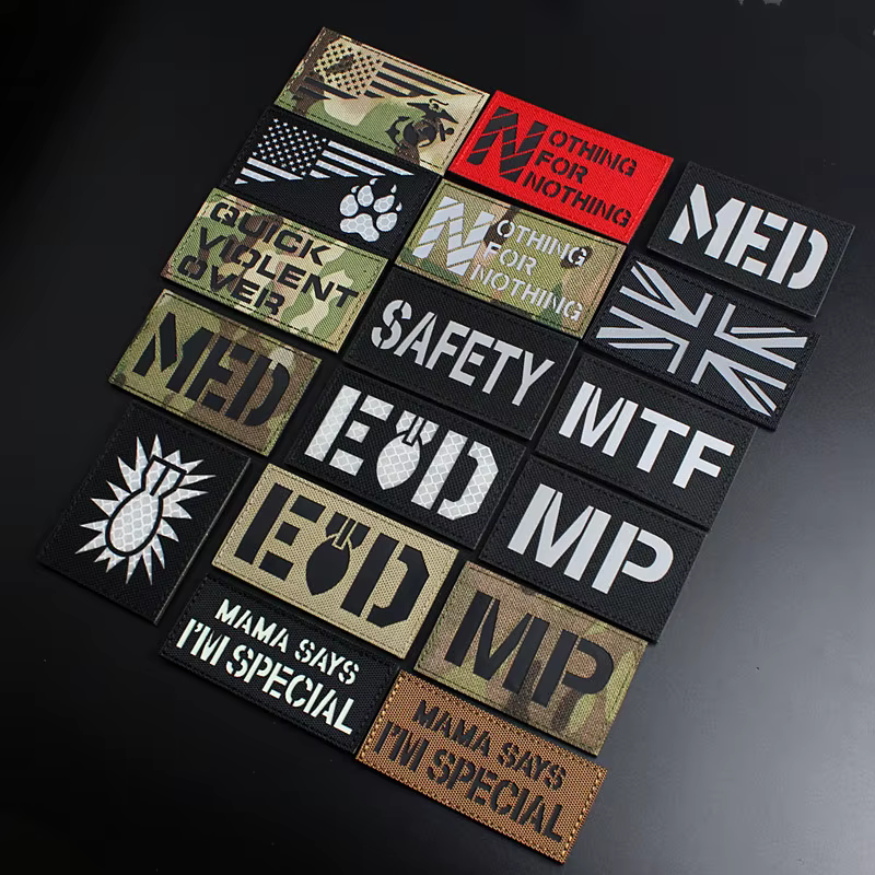 Parches tácticos Multicam IR – Insignias reflectantes nailon militar