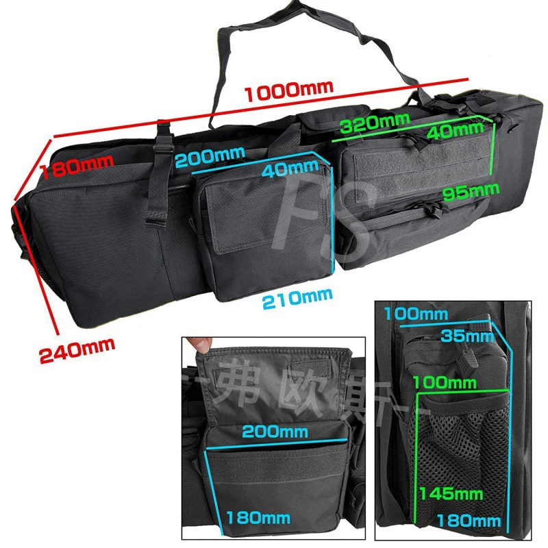 Funda táctica rifle airsoft M249 – Sistema MOLLE