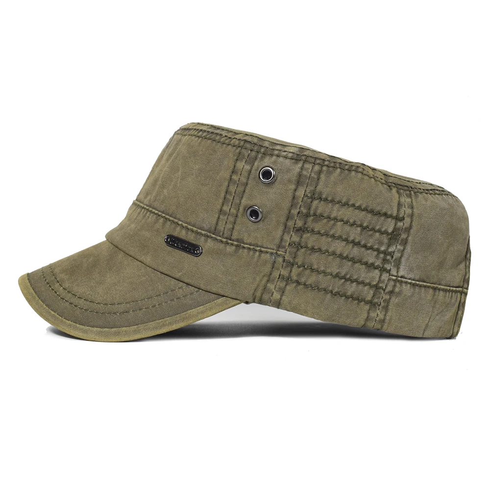 Detalle de la copa y caída de la gorra