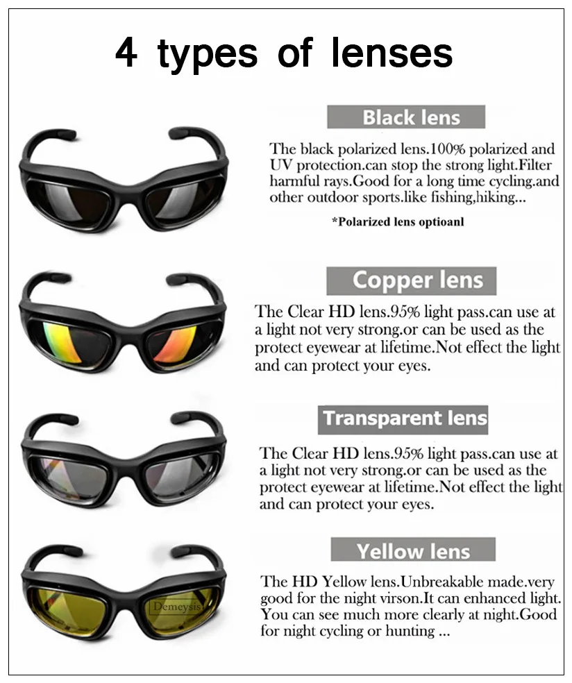 Cambio de lentes para diferentes condiciones