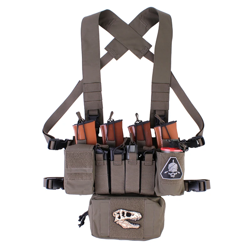 Parche táctico T-Rex calavera bordado para chaleco MOLLE - imagen 2
