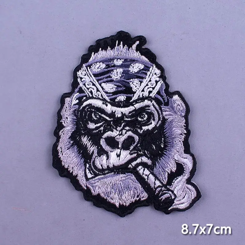 Parche bordado calavera homologable para chaqueta vaquera - imagen 3