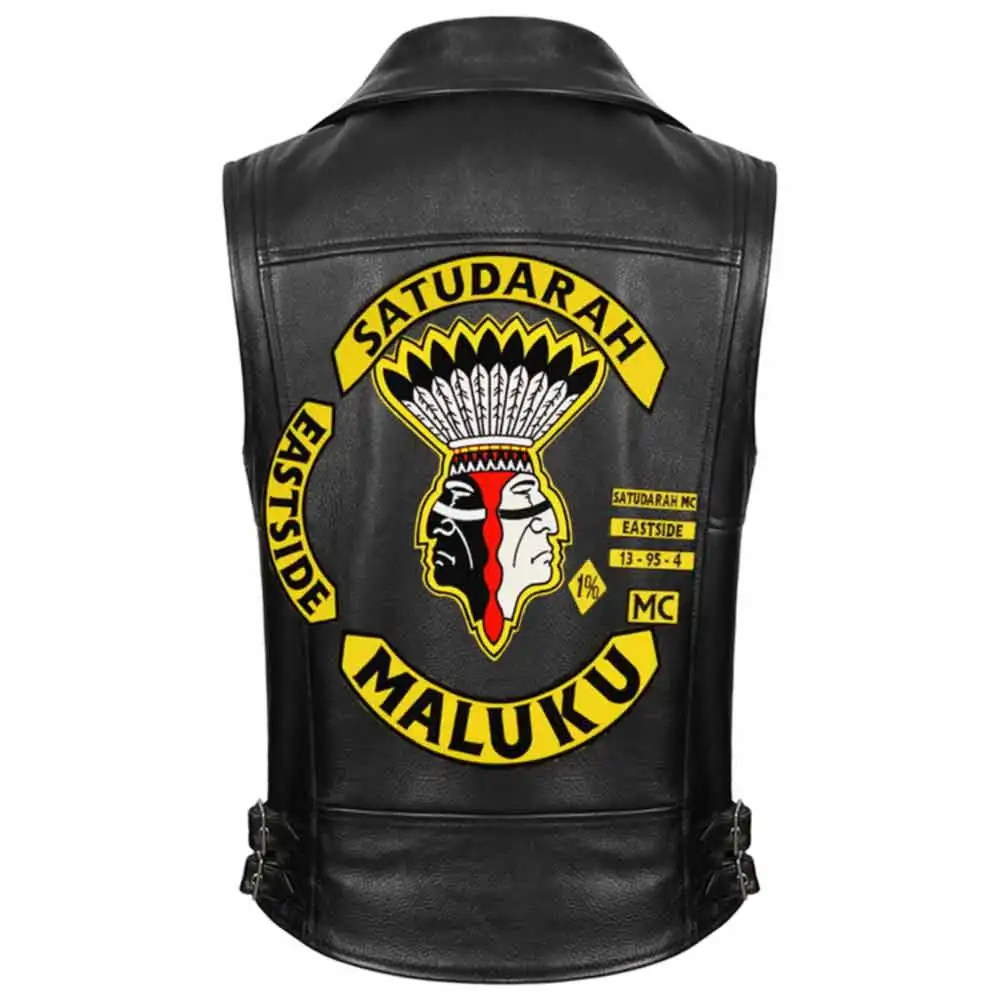 Satudarah Maluku Lado Este grande bordado parche pegatina motociclista - imagen 5