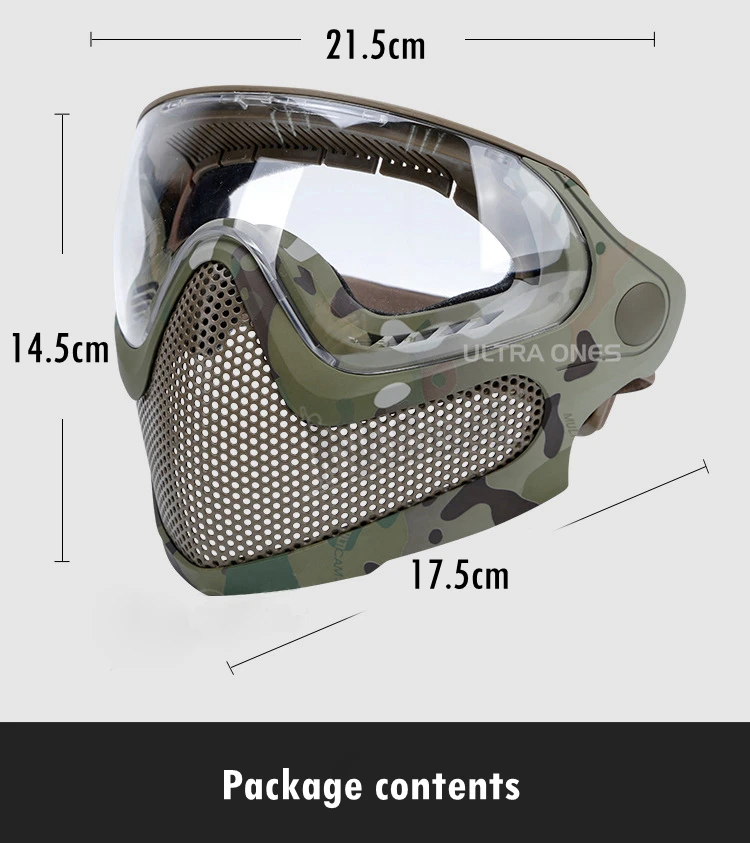 Máscara con sistema de ajuste y compatibilidad con casco