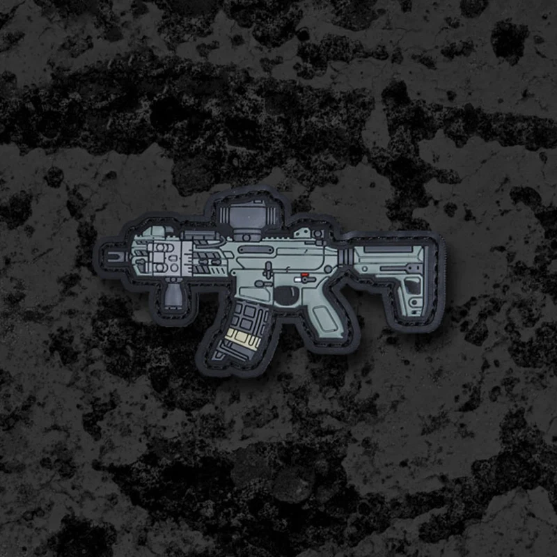 Parche PVC táctico rifle MK18 – Para mochila chaleco - imagen 4