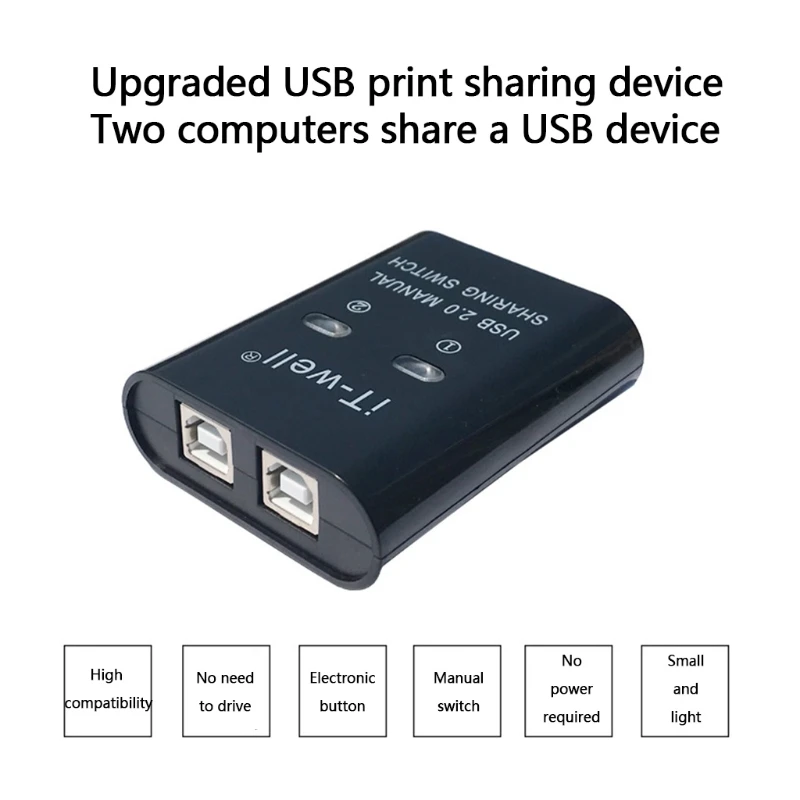 Vista frontal del concentrador USB