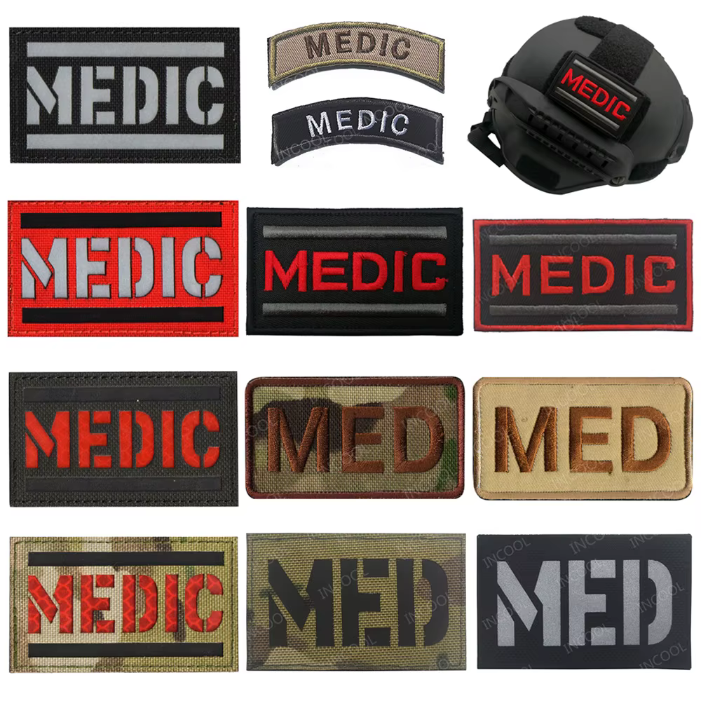 Parche bordado médico táctico reflectante IR PVC - imagen 3
