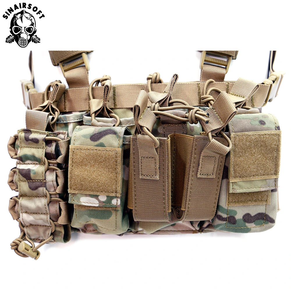Chaleco táctico MOLLE chest rig multibolsillo para paintball y caza - imagen 2
